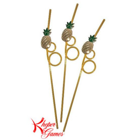 Cannucce divertenti con ananas Tropical Drinking Straw Pineapple