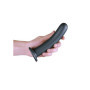 Fallo liscio con ventosa in silicone vaginale anale Smooth G-Spot 17 cm Gun Metal