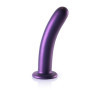 Fallo liscio vaginale anale con ventosa  in silicone Smooth G-Spot 17 cm Purple