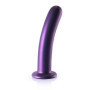 Fallo liscio vaginale anale con ventosa  in silicone Smooth G-Spot 17 cm Purple