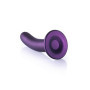 Fallo liscio vaginale anale con ventosa  in silicone Smooth G-Spot 17 cm Purple