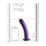 Fallo liscio vaginale anale con ventosa  in silicone Smooth G-Spot 17 cm Purple