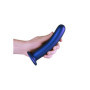 Fallo liscio anale vaginale con ventosa in silicone Smooth G-Spot 17 cm Metallic Blue