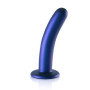 Fallo vaginale piccolo con ventosa Smooth G-Spot Dildo 14,5 cm Metallic Blue