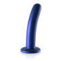 Fallo vaginale piccolo con ventosa Smooth G-Spot Dildo 14,5 cm Metallic Blue