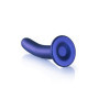 Fallo vaginale piccolo con ventosa Smooth G-Spot Dildo 14,5 cm Metallic Blue