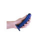 Fallo vaginale piccolo con ventosa Smooth G-Spot Dildo 14,5 cm Metallic Blue