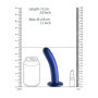 Fallo vaginale piccolo con ventosa Smooth G-Spot Dildo 14,5 cm Metallic Blue
