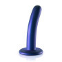 Fallo vaginale in silicone piccolo con ventosa Smooth G-Spot Dildo 12 cm metallic blue