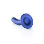 Fallo vaginale in silicone piccolo con ventosa Smooth G-Spot Dildo 12 cm metallic blue
