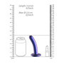 Fallo vaginale in silicone piccolo con ventosa Smooth G-Spot Dildo 12 cm metallic blue