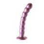 Fallo vaginale a sfere con ventosa in silicone Beaded G-Spot Dildo 20,5 cm Rose Gold