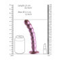 Fallo vaginale a sfere con ventosa in silicone Beaded G-Spot Dildo 20,5 cm Rose Gold