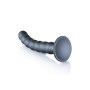 Fallo vaginale in silicone a sfere con ventosa Beaded G-Spot Dildo 20,5 cm Gun Metal