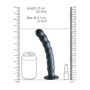 Fallo vaginale in silicone a sfere con ventosa Beaded G-Spot Dildo 20,5 cm Gun Metal
