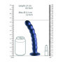 Fallo vaginale con ventosa a sfere in silicone Beaded G-Spot Dildo 20,5 cm Metallic Blue