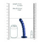 Fallo vaginale piccolo con ventosa a sfere in silicone Beaded G-Spot Dildo 16,5 cm Metallic Blue