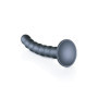 Fallo vaginale con ventosa piccolo a sfere in silicone Beaded G-Spot Dildo 16,5 cm Gun Metal