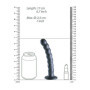 Fallo vaginale con ventosa piccolo a sfere in silicone Beaded G-Spot Dildo 16,5 cm Gun Metal