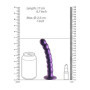 Fallo vaginale a sfere piccolo con ventosa in silicone Beaded G-Spot Dildo 16,5 cm Metallic Purple