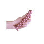 Fallo piccolo vaginale a sfere con ventosa in silicone Beaded G-Spot Dildo 16,5 cm Rose Gold