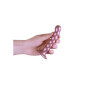 Fallo vaginale piccolo a sfere con ventosa in silicone Beaded G-Spot Dildo 13 cm Rose Gold