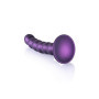 Fallo vaginale a sfere piccolo in silicone con ventosa Beaded G-Spot Dildo 13 cm Metallic Purple