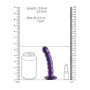 Fallo vaginale a sfere piccolo in silicone con ventosa Beaded G-Spot Dildo 13 cm Metallic Purple
