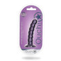 Fallo vaginale a sfere piccolo in silicone con ventosa Beaded G-Spot Dildo 13 cm Metallic Purple