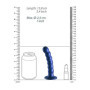 Fallo vaginale a sfere con ventosa in silicone Beaded G-Spot Dildo 13 cm Metallic Blue