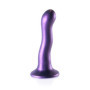 Fallo liscio vaginale in silicone con ventosa Ultra Soft Curvy G-Spot Dildo 17 cm Metallic Purple