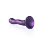 Fallo liscio vaginale in silicone con ventosa Ultra Soft Curvy G-Spot Dildo 17 cm Metallic Purple
