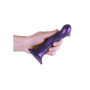 Fallo liscio vaginale in silicone con ventosa Ultra Soft Curvy G-Spot Dildo 17 cm Metallic Purple