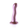 Fallo in silicone piccolo vaginale con ventosa Ultra Soft Curvy G-Spot Dildo 17 cm Rose Gold