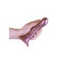 Fallo in silicone piccolo vaginale con ventosa Ultra Soft Curvy G-Spot Dildo 17 cm Rose Gold