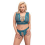 Completo intimo erotico donna in pizzo sexy set reggiseno tanga aperto