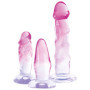 Fallo realistico anale kit plug butt con ventosa Anal Training Set pink