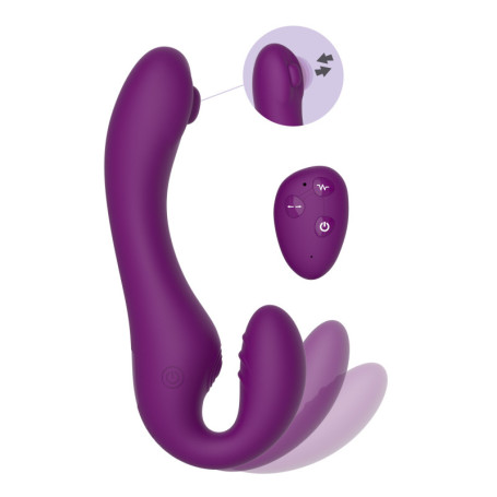 Vibratore indossabile vaginale anale in silicone Strapless Strap-On Pulse Vibe