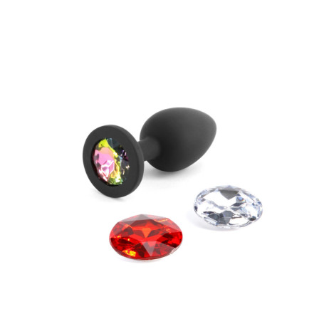 plug anale con kit pietra in silicone glams xchange round small