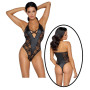 Body erotico donna con pizzo trasparente