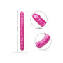 Fallo realistico maxi vaginale anale per doppia penetrazione Size Queen Double Dong 17 Inch pink