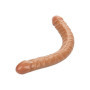 Fallo realistico per doppia penetrazione vaginale anale Size Queen Double Dong 17 Inch caramel