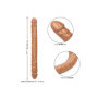 Fallo realistico per doppia penetrazione vaginale anale Size Queen Double Dong 17 Inch caramel