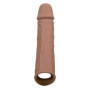 Guaina fallica realistica prolungha per pene Life-Like Extension 8 Inch brown