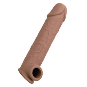 Guaina fallica realistica prolungha per pene Life-Like Extension 8 Inch brown