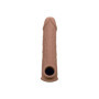 Guaina fallica realistica prolungha per pene Life-Like Extension 8 Inch brown