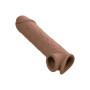 Guaina fallica realistica prolungha per pene Life-Like Extension 8 Inch brown