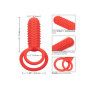 Anello fallico doppio vibrante in silicone Vertical Dual Enhancer