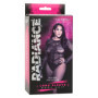 Body donna erotico nero trasparente con brillantini Long Sleeve Bodysuit XL/3XL
