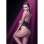 Body perizoma donna erotico nero con brillantini Deep V Bodysuit S/L